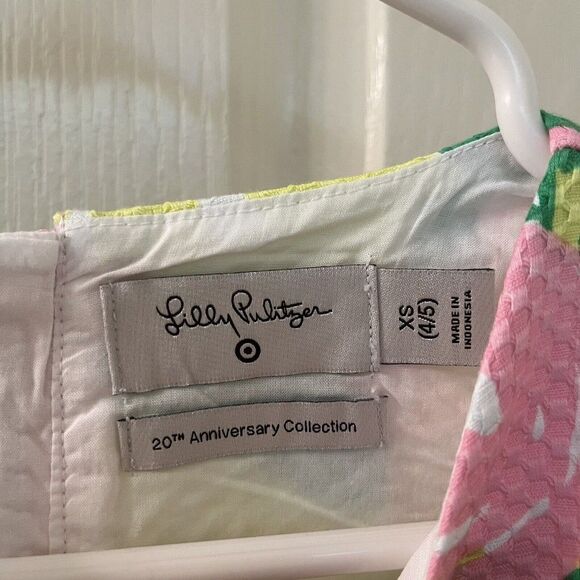 Lilly Pulitzer for Target Flamingo Fan Dance Shift Dress Girls Size XS 4-5 NWT - Picture 6 of 11